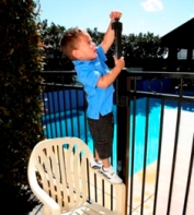 Swimming pool fence gate safety
